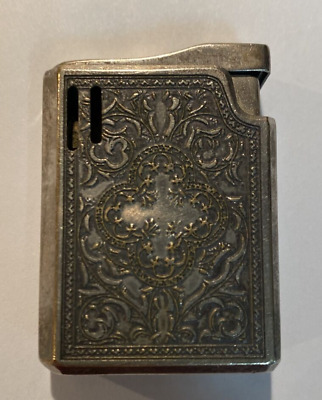 Colibri Pocket Lighter Silverplate Filigree Electro-Quartz Tobacciana Vintage