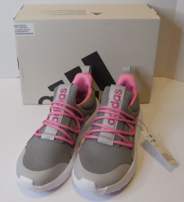 Adidas Lite Racer Adapt 5.0 K Running Shoes Sneaker Grey Womens 6 New GW4164