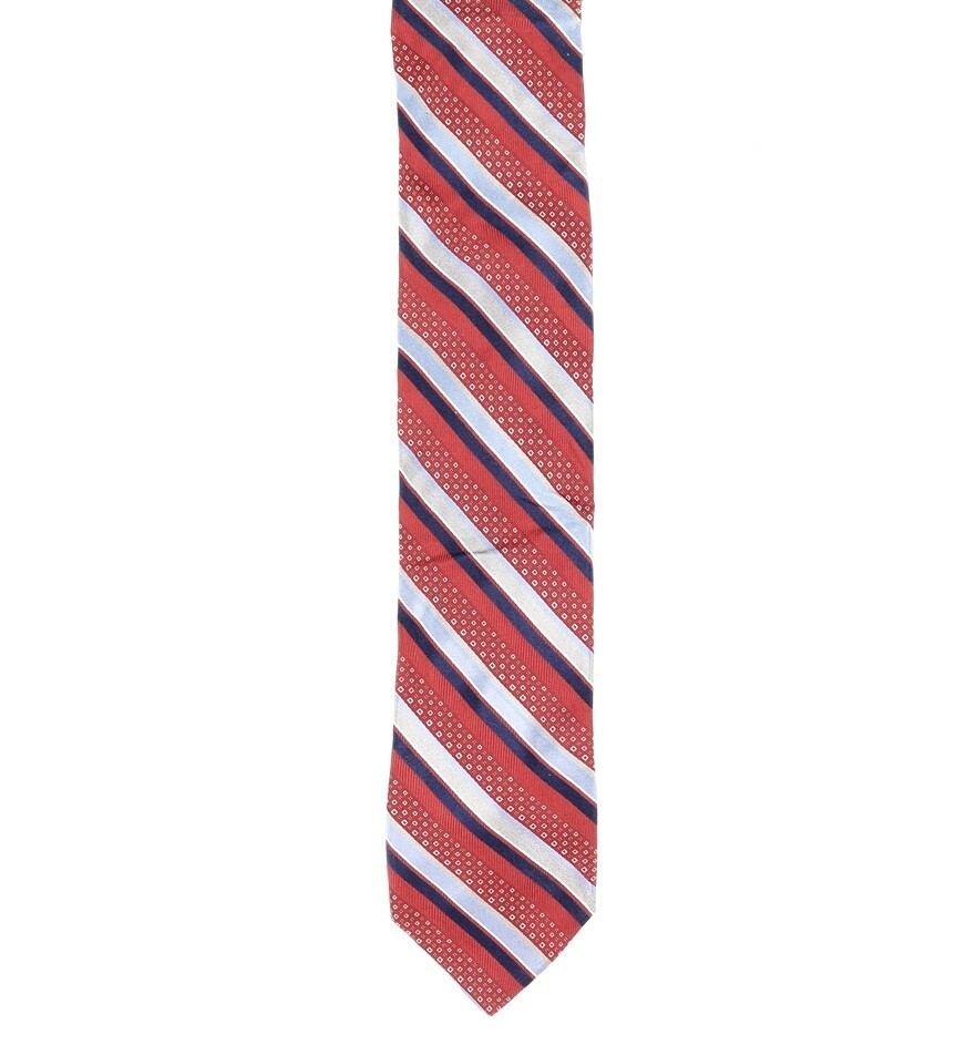 John W. Nordstrom Red & Blue Silk Men's Striped Tie $89 127249