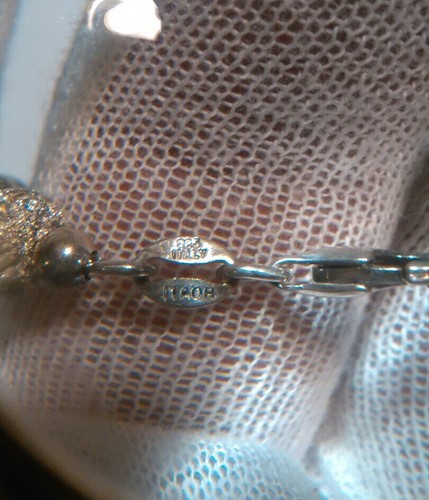 ITAOR 925 Sterling Silver Italy Ball Link Chain Bracelet 7.5