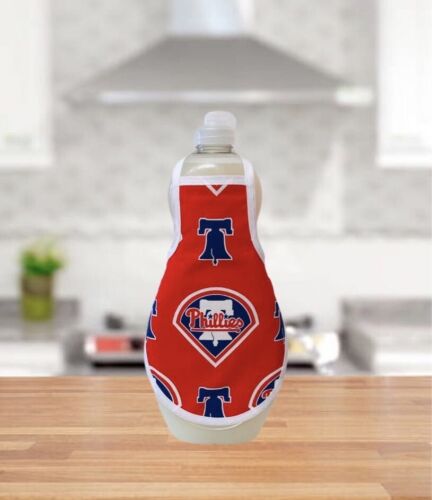 Philadelphia PHILLIES MLB Kitchen Memorabilia Dish Soap Bottle Apron  fits 25 oz