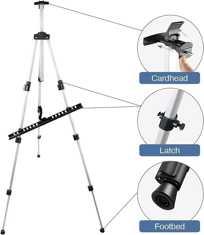 Art Artist Easel Stand for Painting:  Aluminum Metal Adjustable Easels for Paint