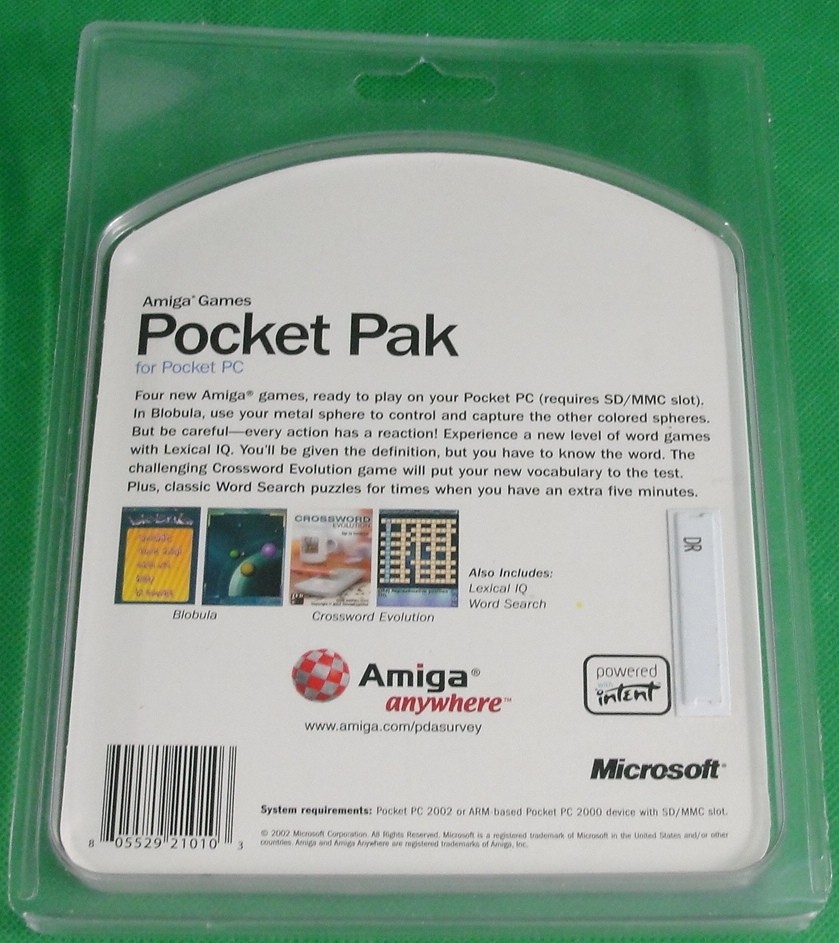 Microsoft Amiga Games Pocket Pak 2 for Pocket PC 2002 & ARM Based Pocket PC 2000