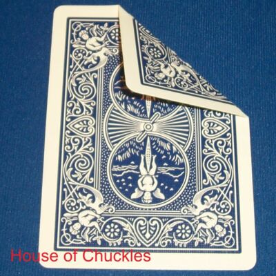 (6) Double Blue Back Bicycle Gaff Playing Cards, For Card Magic Tricks, No Face