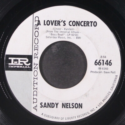 SANDY NELSON: a lover's concerto / treat her right IMPERIAL 7'' Single 45 RPM