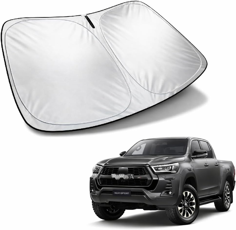 Windscreen Sun Shade for Toyota Hilux 2015-2025, Custom Fit Front Window Sunshad