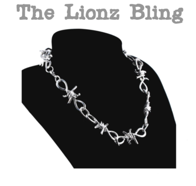 アクセサリー LAD MUSICIAN BARBED WIRE NECKLACE BLACK Bandmax Barbed Wire Choker Necklace for Women Men Stainless
