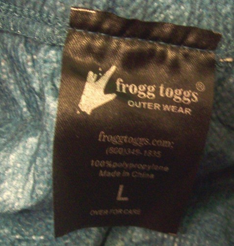Frogg Toggs Polypropylene Teal Green Blue Rain Pants size Large Unisex