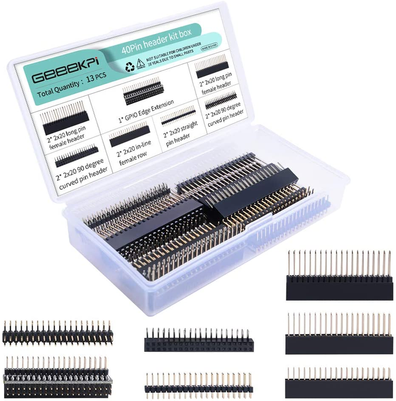 2x20 40 Pin Stacking Female Header Kit For Raspberry Pi 4b/3b+/3b/2b/b+/