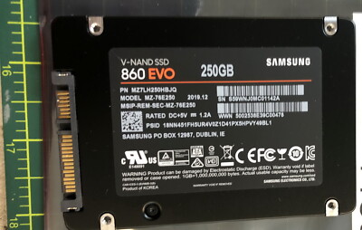 Samsung SSD 860EVO 250GB 2.5'' SATA Solid State Drive MZ-76E250 MZ7LH250HBJQ