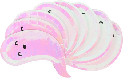 8PCS Halloween Paper Plates Ghost Plates Halloween Party Supplies Disposable Pap