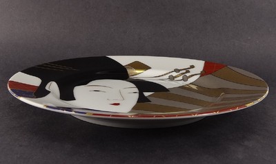 Geisha Japanese Plate  FF 1982  Fitz & Floyd 160 Facing Right