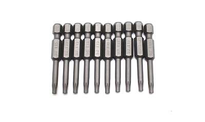 TEMO 10pc T6-T25 Torx Star 6 Point Reduced Round Shaft Screwdriver Insert Bits