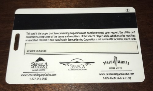 SENECA ALLEGANY CASINO PLAYERS CLUB SLOT CARD COLLECTIBLE