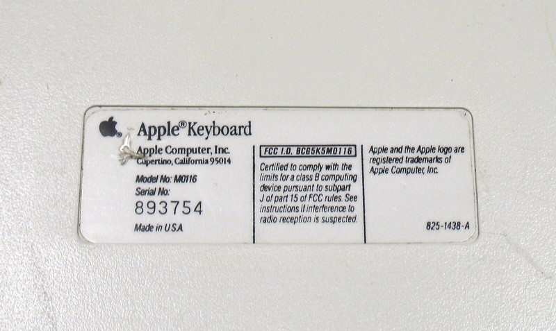 Apple Keyboard ADB Macintosh M0116 - Orange ALPS