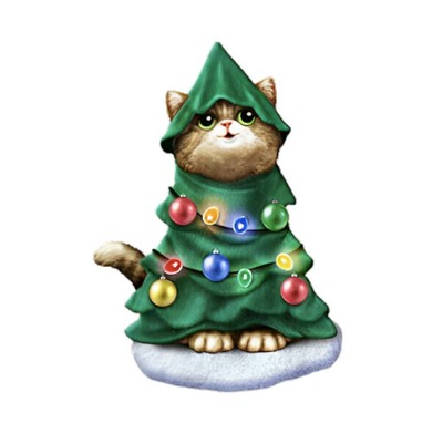 The Bradford Exchange Merry Mischief Issue #1 Cat Figurine by Kayomi Harai 5''