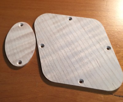 Guilford  5A Flame Maple backplate set - fits PRS 594 McCarty Model