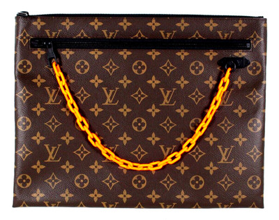 LOUIS VUITTON VIRGIL ABLOH 2019 Monogram Canvas SOLAR RAY A4 POCHETTE Pouch Bag
