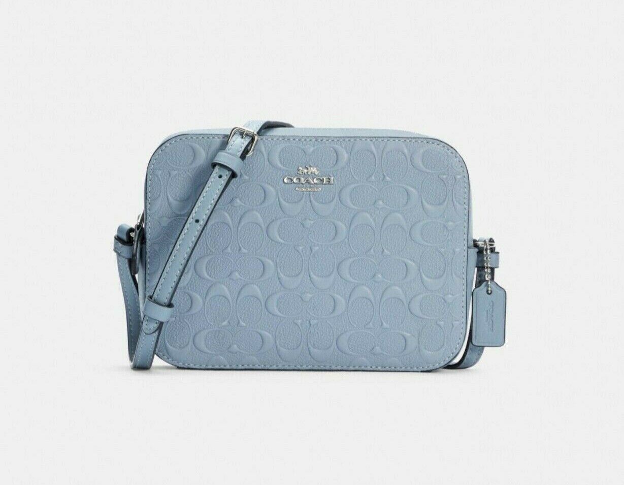 Coach Mini Camera Bag in Signature Leather Twilight Blue Coach Mini Camera Bag in Signature Leather Twilight Blue