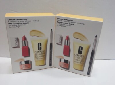 CLINIQUE FAN FAVORITES A MIX OF MOST LOVED SKINCARE + MAKEUP SET BOXED *LOT 2*