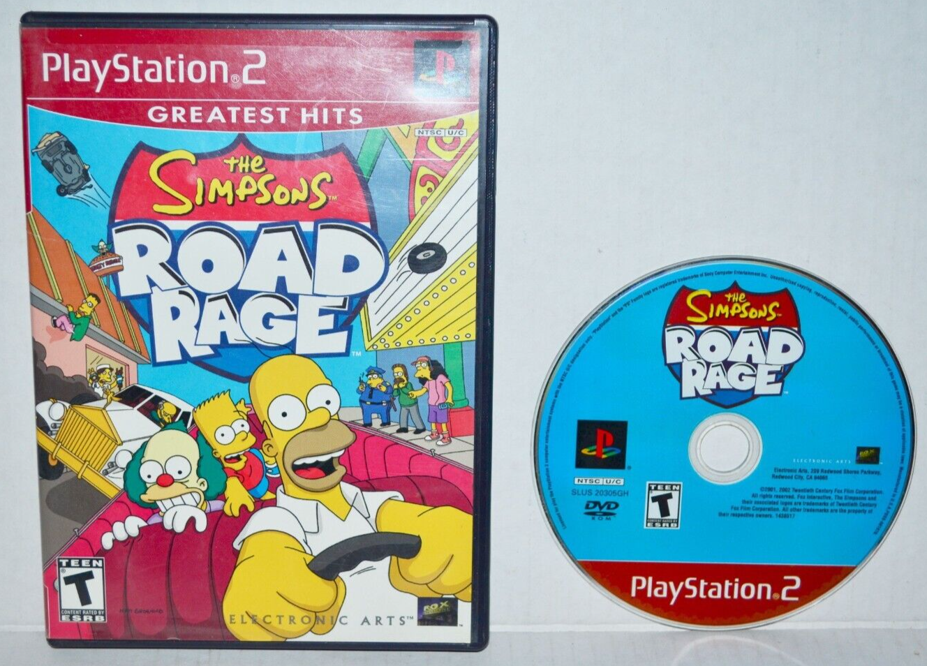 PS2とソフト The Simpsons Road Rage (Sony PlayStation 2, 2001) PS2 Video