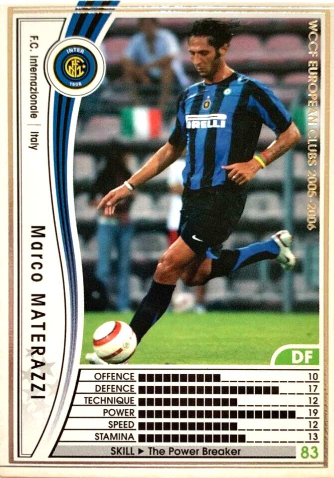 Marco Materazzi WCCF PANINI soccer card Japan sports 196/336