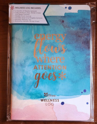 Erin Condren Wellness Log Designer Petite Planner ''Energy Flows...'' Health Goals