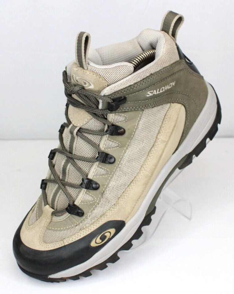 Salomon Vintage Hiking Boots Women's 9.5 Tan Multicolor Cap Salomon Vintage Hiking Boots Women's 9.5 Tan Multicolor Cap