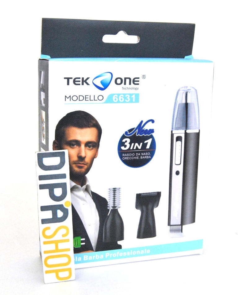Rasoio Trimmer TeKone 6631 3in1 Regola Taglia Barba Peli Naso Orecchie hsb