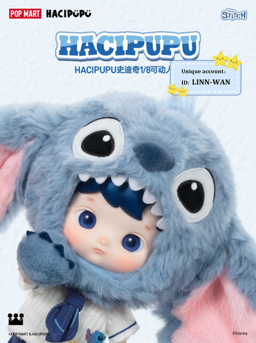 Authentic POP MART HACIPUPU & Stitch 1/8 Action Figure