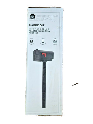 Architectural Mailboxes Harrison Venitian Bronze Plastic Mailbox and Post Set