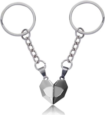 Meimimix Two Souls One Heart Keychain for Couple Wishing Stone Creative... 