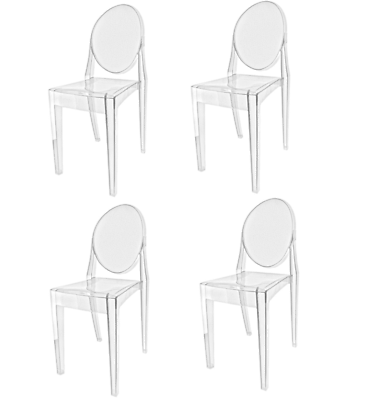Polycarbonate 2024 dining chairs
