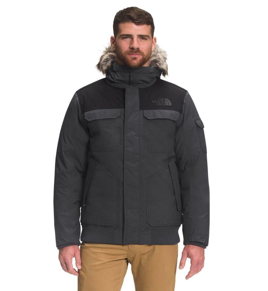 Pre-owned The North Face Men's Gotham Iii 550 Down Jacket Hooded -asphalt Grey /black In Asphltqr