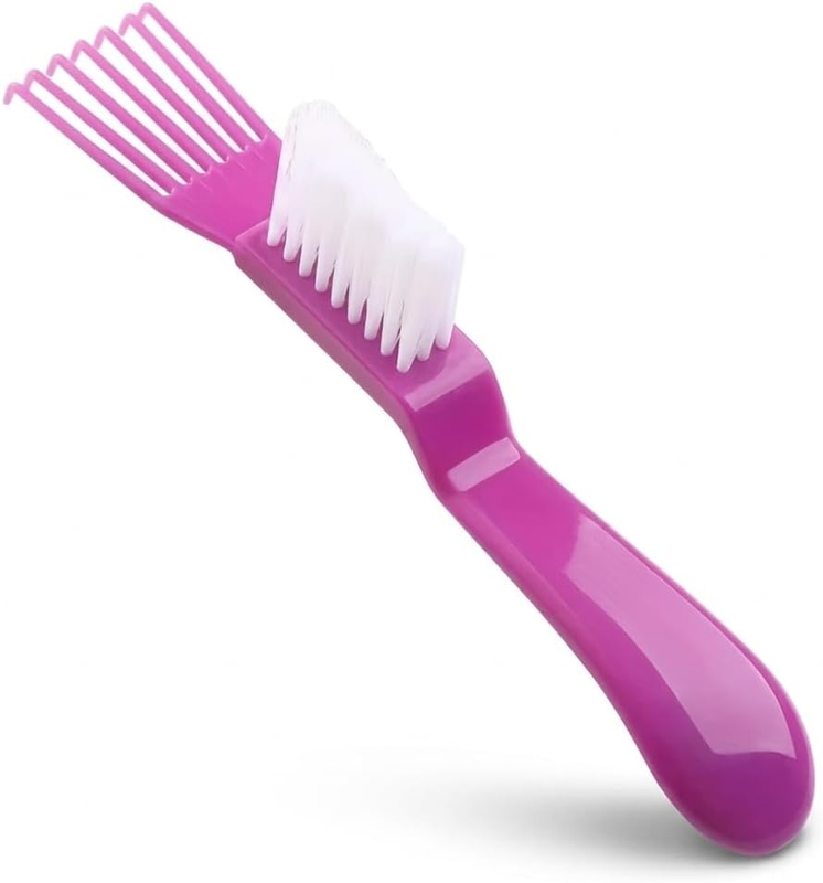 2 in 1 Hair Brush Cleaner Tool, Reusable Comb Cleaning Brush with Hook and Brist