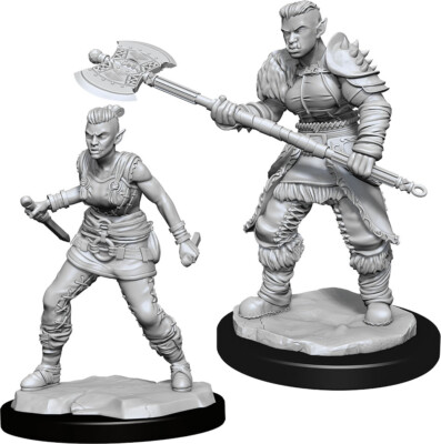 Dungeons & Dragons Nolzur`s Unpainted Minis W13 Orc Barbarian Female