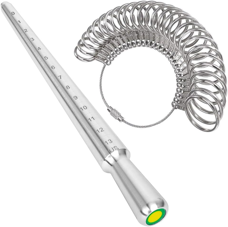 Ring Sizer Measuring Tool Metal Ring Mandrel Ring Measurer and...