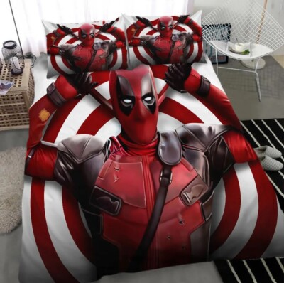 (4pcs) Bedding Set For Fan/Deadpool-Bedding Gift For Fans