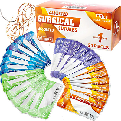 Mixed Sterile Suture Thread with Needle (Dissolvable and Non-dissolvable 0 2-0
