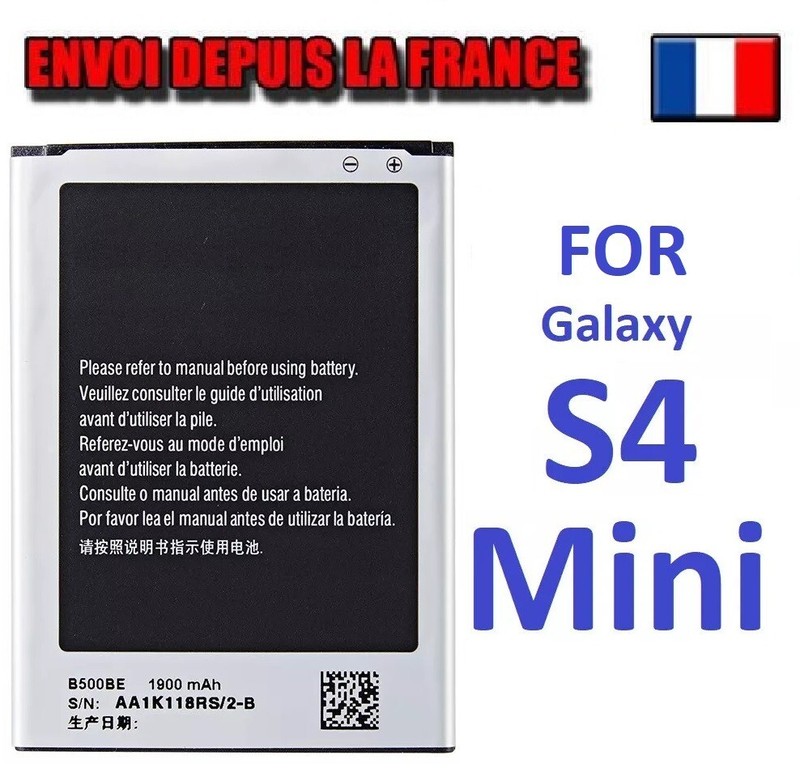 Batterie Pour Samsung Galaxy S4 Mini - 1900 Mah B500ae (4 Pin) Akku
