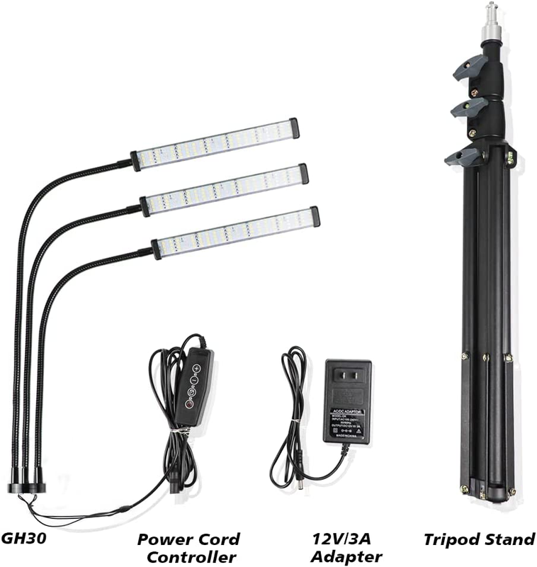 Ghodec Grow Light with Stand,252 LED 150W Floor Plant Light for Indoor Plants,Tr
