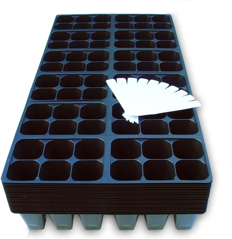 1440 Cell Seed Starter Trays 240x 6-Cell Inserts w/10 Plant La...