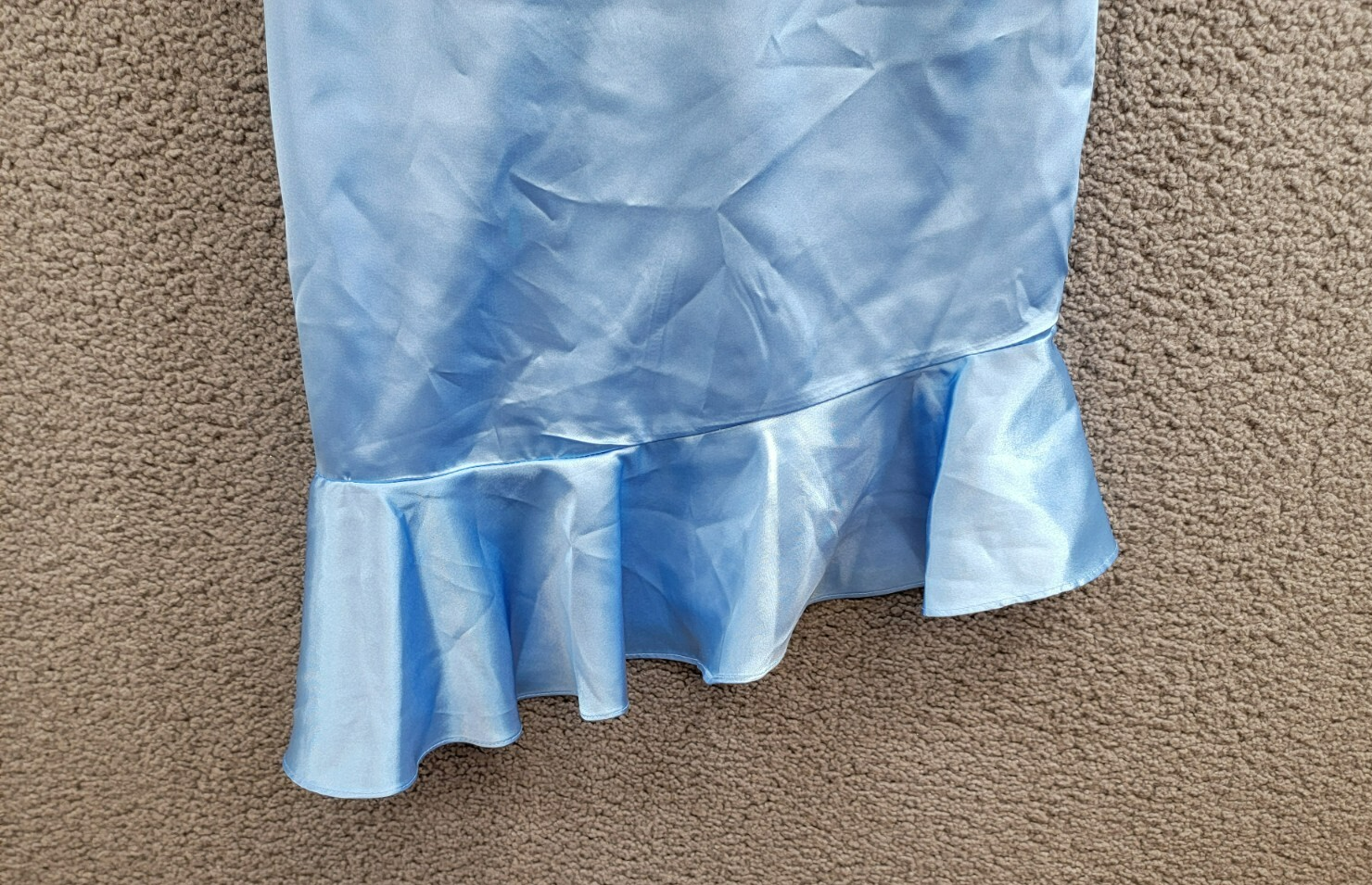 Rare Editions Sleeveless Imitation Pearl Halter Dress Big Girls 16 Blue Back Zip - Picture 4 of 16