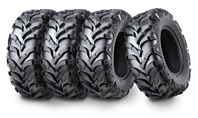 19-20 Kawasaki MULE PRO MX Full Set 4 ATV Tires 25x10-12 P341 Solid Mud