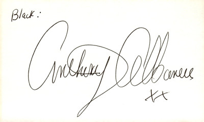 Anthony Albanese Signed Auto 3x5 Index Card Border Gavaskar Trophy