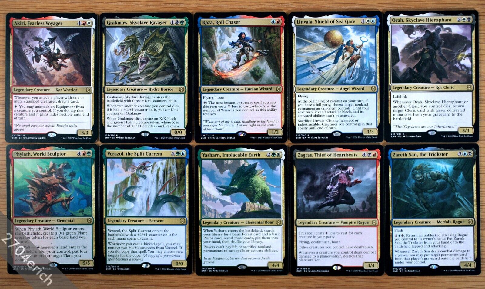 Set of 10 Zendikar Rising Legendary Creatures *NM* (Magic Set of 10 Zendikar Rising Legendary Creatures *NM* (Magic