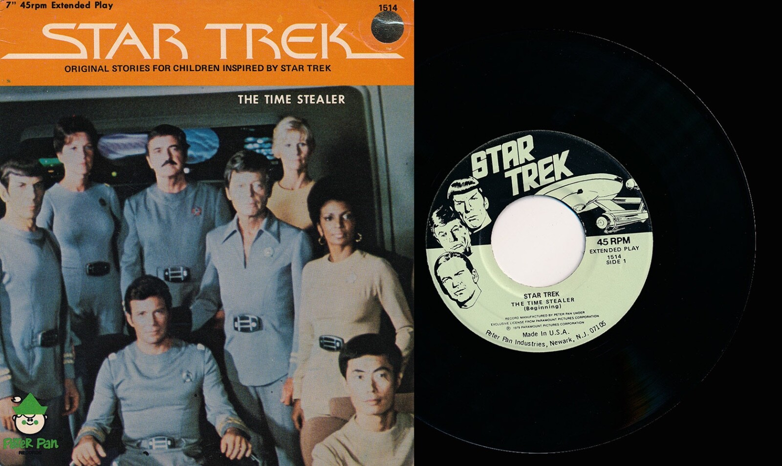 Star Trek-Time Stealer-Peter Pan 1514-Children's 7-Inch Pic