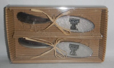 Texas Tech University TTU Red Raiders Set of 2 Cheese Knife Knives Spreaders