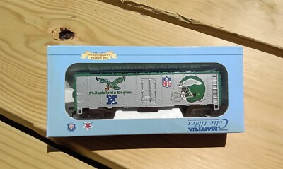 Philadelphia Eagles grey HO scale plug boxcar MantuaTrain NFL super bowl express