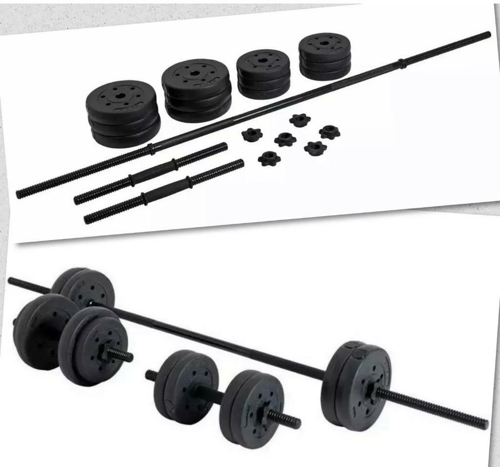 25kg total dumbbells and barbell set Brand new weights in Farnborough